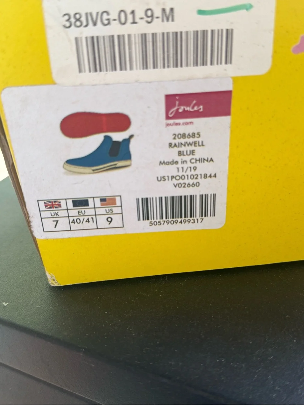 Joules Blue Chelsea-Style Kids Rain Boots